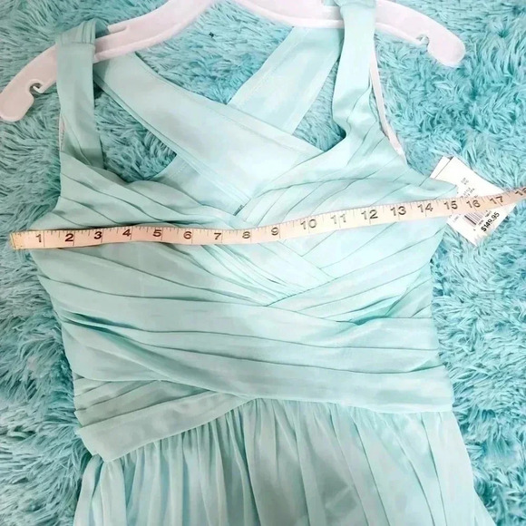 NWT! DAVIDS BRIDAL LONG MESH OPEN BACK BRIDAL DRESS. SIZE 4 - Picture 8 of 10